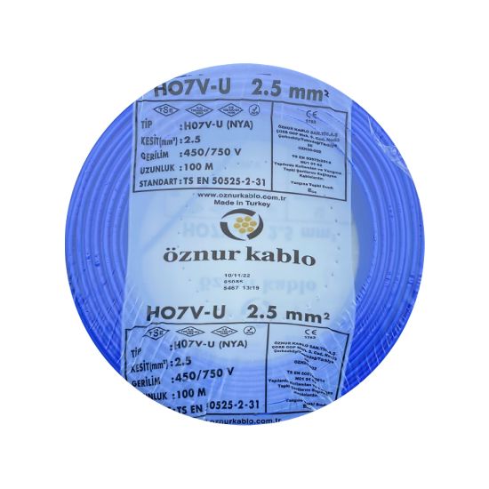 Öznur 2,5 NYA Kablo (Mavi) resmi