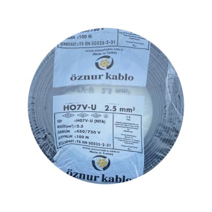 Öznur 2,5 NYA Kablo (Siyah) resmi