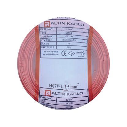 Altın 1,5 NYA Kablo (Kırmızı) resmi