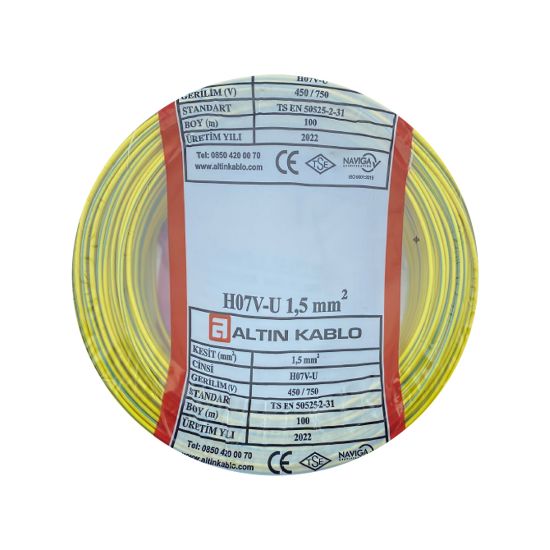 Altın 1,5 NYA Kablo (Sarı-Yeşil) resmi