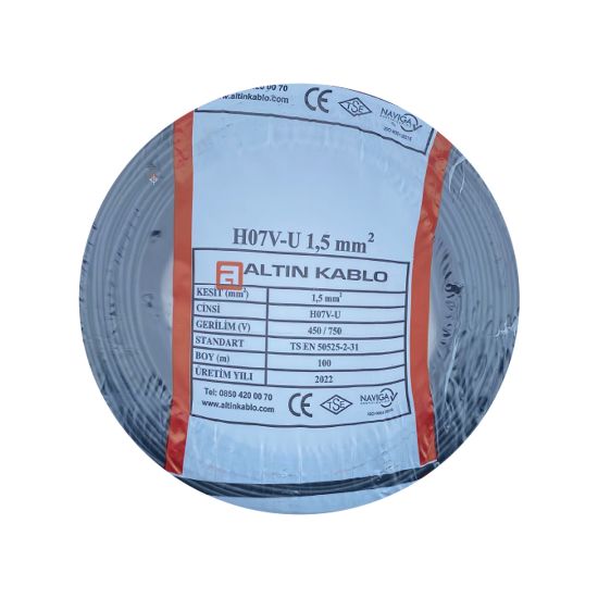 Altın 1,5 NYA Kablo (Siyah) resmi