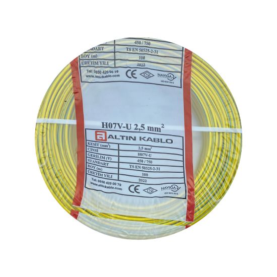 Altın 2,5 NYA  Kablo (Sarı-Yeşil) resmi