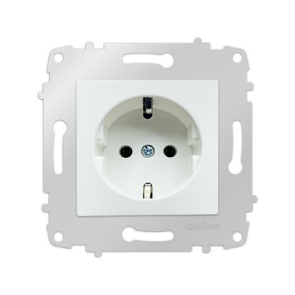 Ovivo Grano Topraklı Priz (Beyaz) resmi