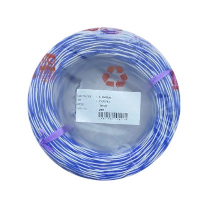 Arge Kablo 2x0,50 Zil Teli (Camper) Kablosu (Bakır) resmi