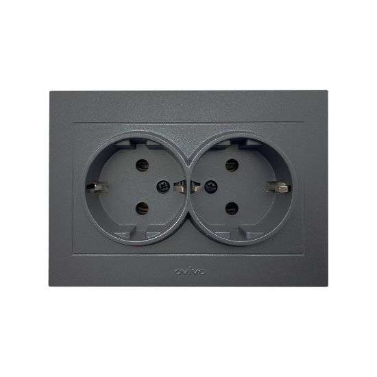 Ovivo Grano İkili Topraklı Priz (Siyah) resmi