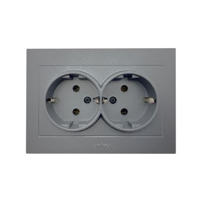 Ovivo Grano İkili Topraklı Priz (Füme) resmi