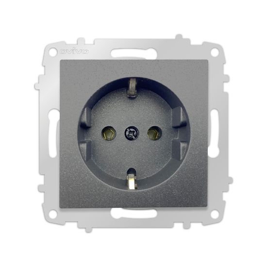 Ovivo Grano Topraklı Priz (Füme) resmi