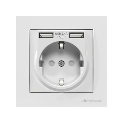 Mutlusan 2li USB'li Topraklı Priz resmi