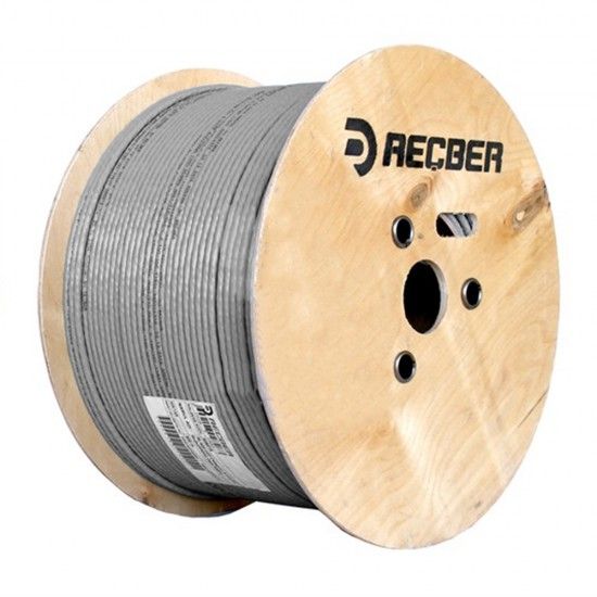 Reçber Cat6 Gri Data Kablosu Halojenfree (Yanmaz) (Bakır) resmi
