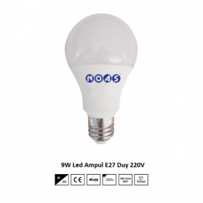 Noas 9w Led Ampül Beyaz (6500K) resmi