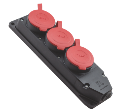 Orel 3x25 Kauçuk 3'lü Trifaze Grup Priz resmi