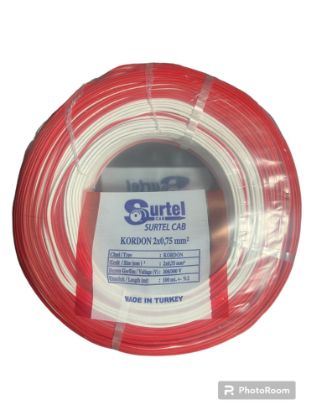 Surtel Kablo 2x0,75 Kordon (Bakır) resmi