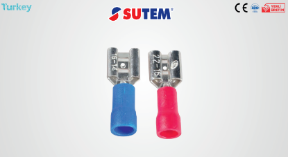 0.50-1.50MM 0,8X6,35 KIRMIZI Dişi Faston Tip Kablo Uçları resmi