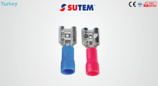 4,00-6,00MM 0,8X6,35 SARI Dişi Faston Tip Kablo Uçları resmi