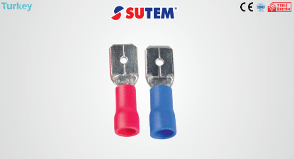 4,00-6,00MM 0,8X6,35 SARI Erkek Faston Tip Terminal Uçları resmi