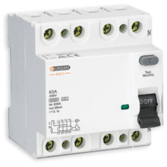 Günsan 4x40 30mA Trifaze Kaçak Akım Rolesi Sigorta Rölesi resmi