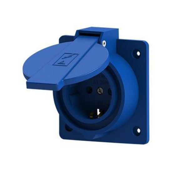 Nead 1x16 Kapaklı Makine Prizi (Mavi) resmi