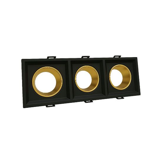 Fuplast Üçlü Siyah+Gold Dekoratif Çerçeve resmi