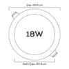 Bafra 18W Led Panel (6500K) (Eko) resmi
