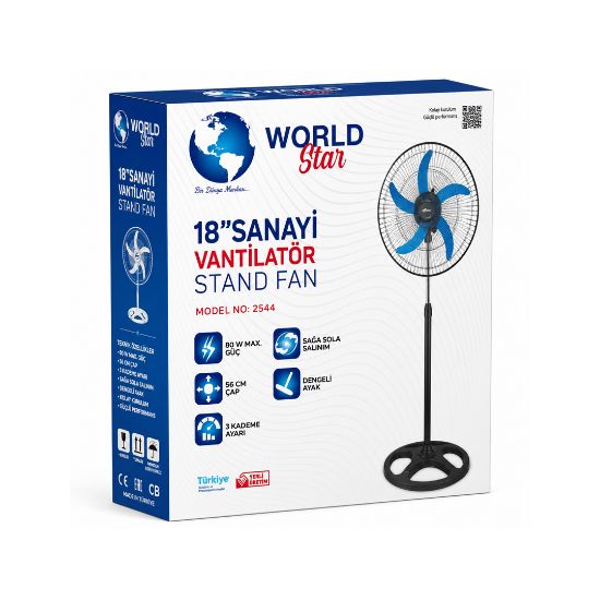 World Star 18" Sanayi Tipi Vantilatör (5 Kanatlı) resmi